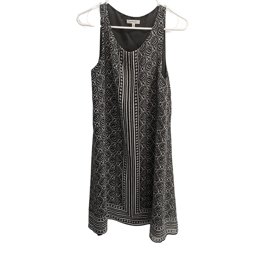 Max Studio Black and White Patterned Dress